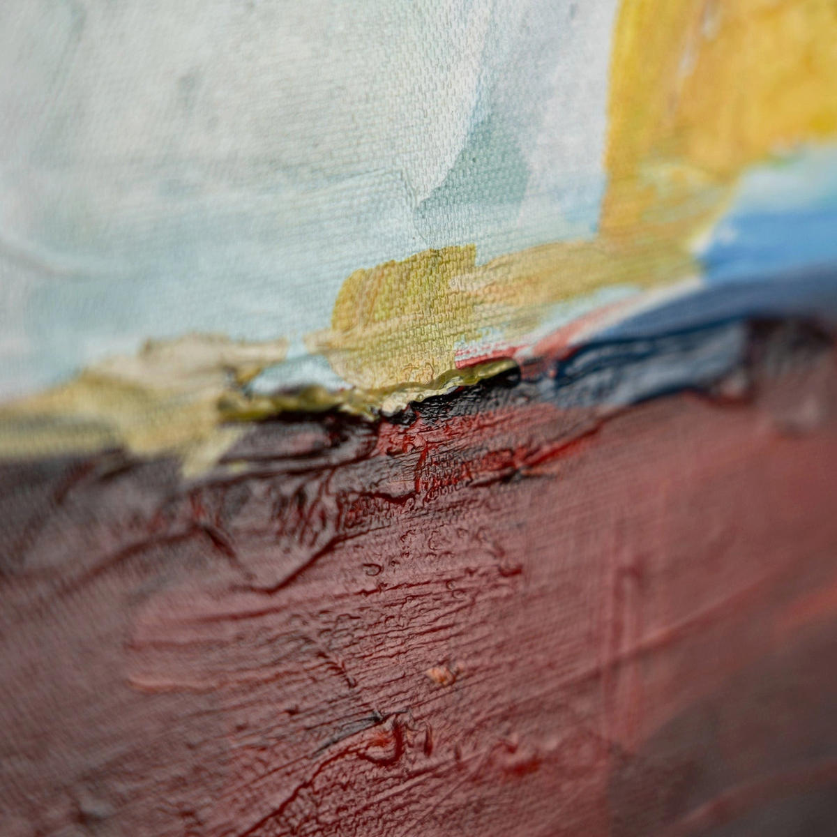 GEMÄLDE Gezeiten der Inspiration Schattenfugenrahmen Gelb 120x80 cm - Gelb, Holz (120/80cm) - YS-art gallery