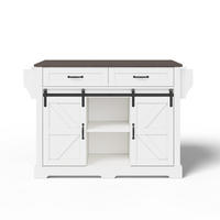 KÜCHENINSEL Weiß 120/45/91 cm - Braun, Holzwerkstoff (120/91/70cm) - PANGIVO
