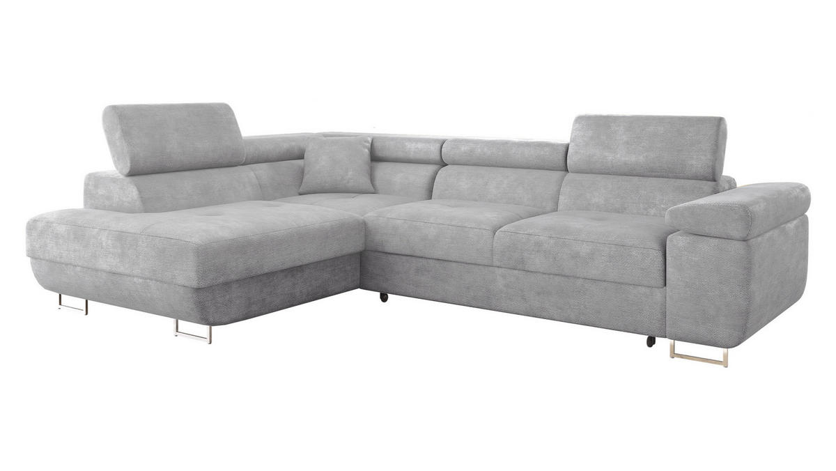 ECKSOFA Torezio, Seite: Links - Greige, Holz/Textil (274/203cm) - MIRJAN24