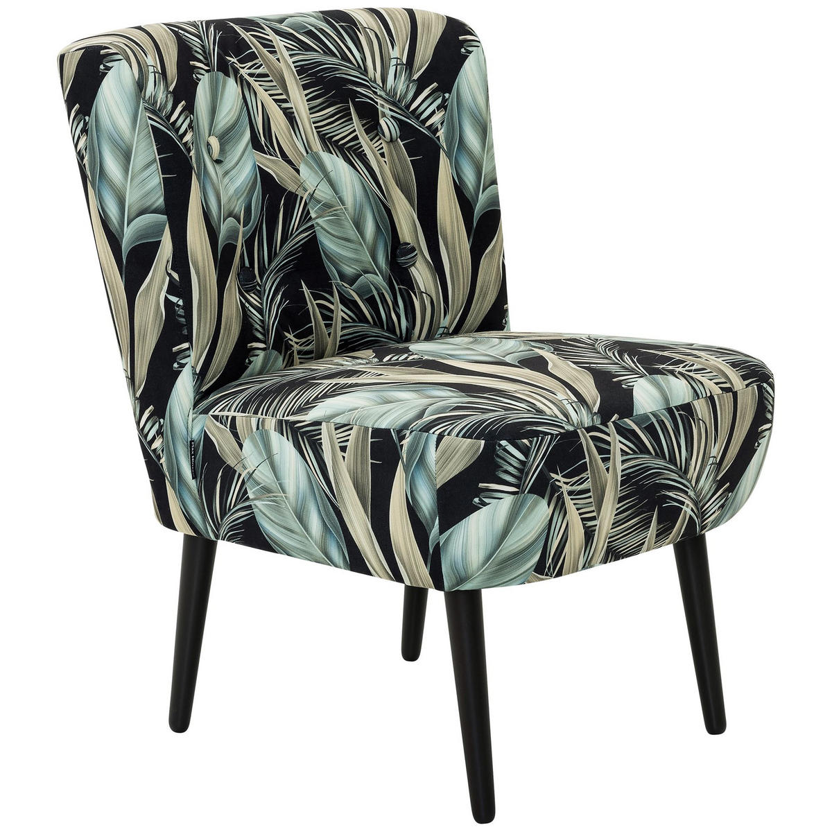 POLSTERSESSEL Kamle Flachgewebe schwarz - Schwarz, Kunststoff (58/78/68cm) - 58aufmkessel