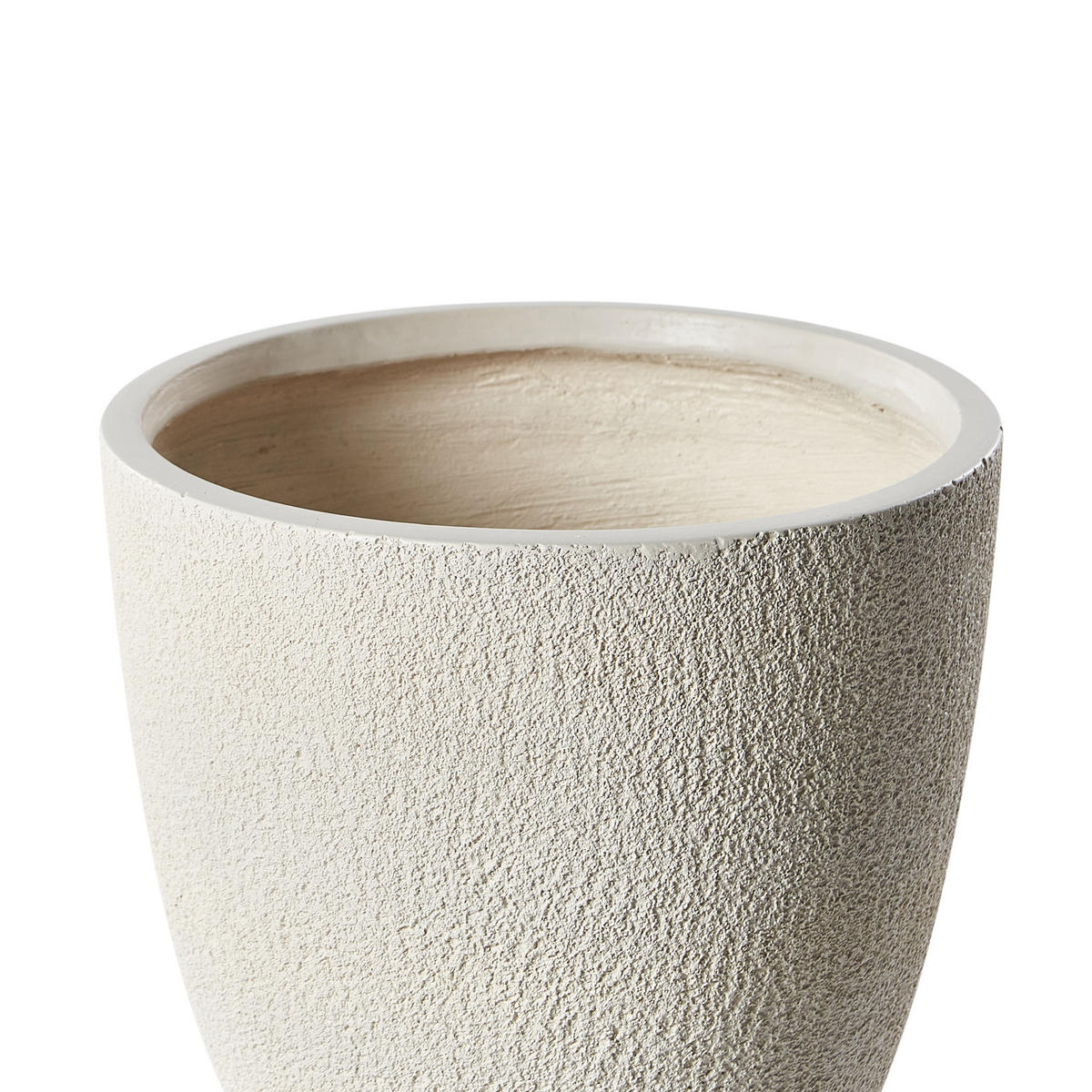 BLUMENTOPF Weiß Kannia - Weiß, Naturmaterialien (32cm) - Beliani