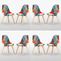 ESSZIMMERSTUHL Stoff 8-teilig Mehrfarbig - Multicolor, Holz (47/83/42cm) - Life Interiors