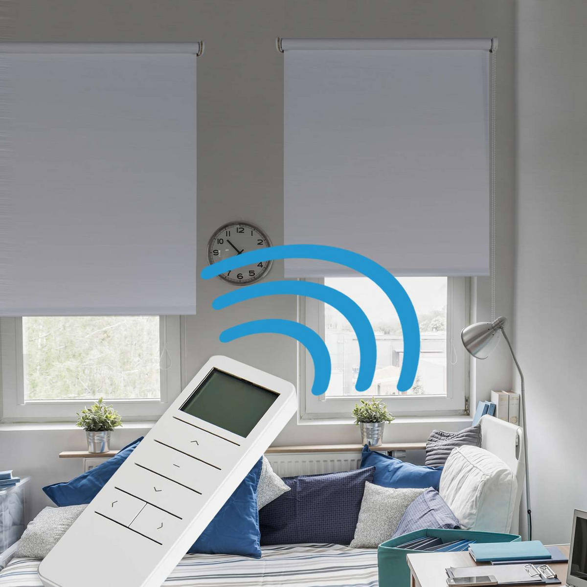 VERDUNKELUNGSROLLO motorisierte Weiß 140x250 cm - Weiß, Kunststoff (140/250cm) - STORESDECO