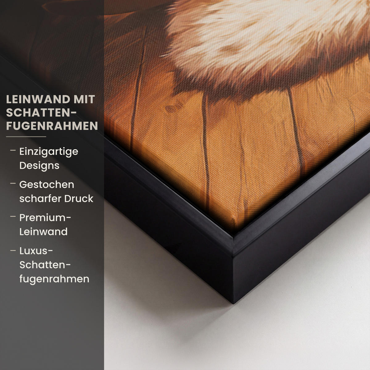 LEINWAND Bilder mit Rahmen - Winter - Weihnachten - Zuhause - Kamin - 40x60 - Bernsteinfarben, Textil (40/60cm) - MuchoWow