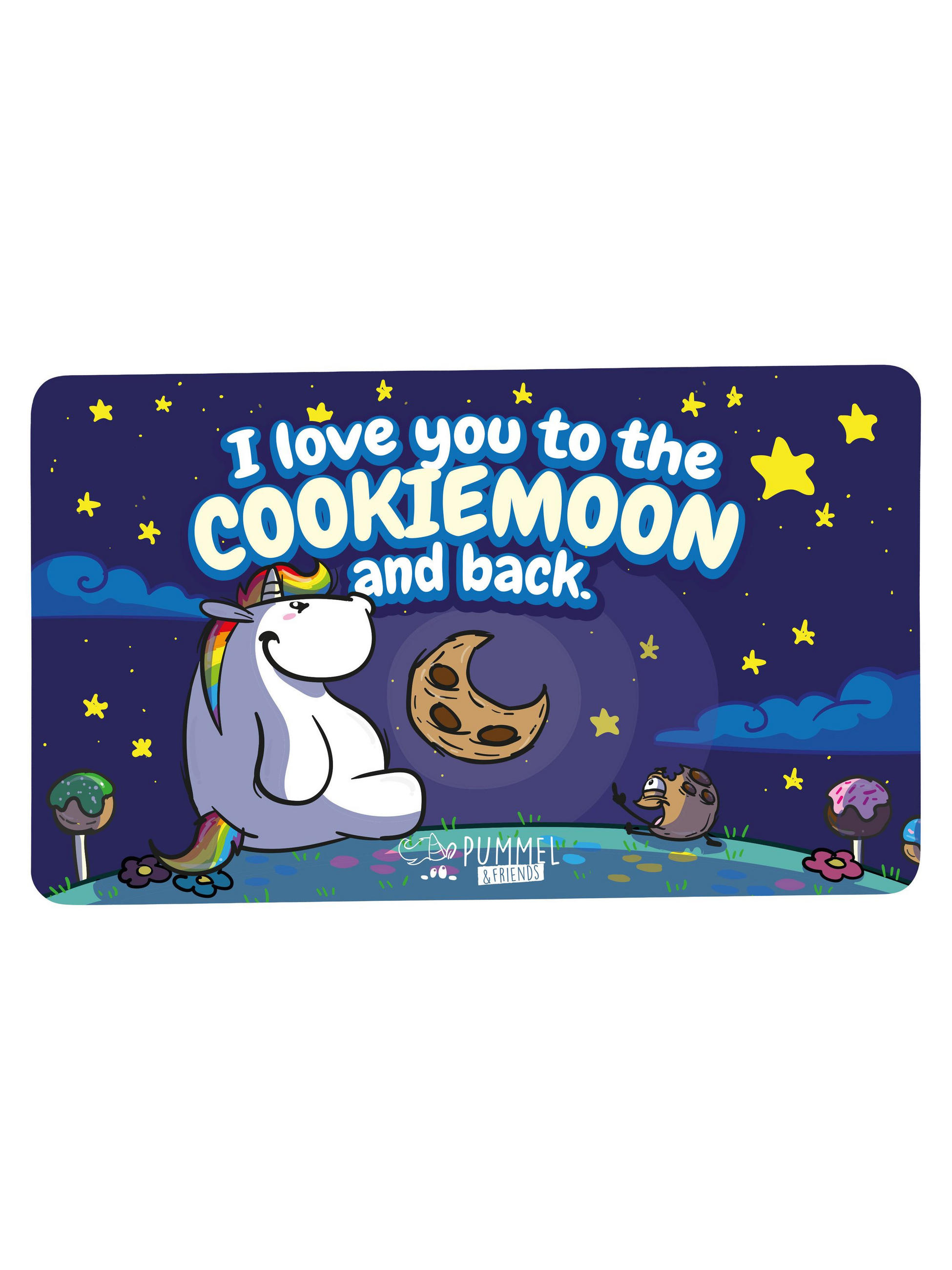 BRETTCHEN Pummeleinhorn Love you to the Cookiemoon Mehrfarbig 14,5 x 23,5 cm - Multicolor, Kunststoff (14.5/23.5cm) - United Labels