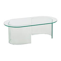 COUCHTISCH - gebogenes Sicherheitsglas - Transparent - NIZWA - Transparent, Glas (60/115/40cm) - Vente-Unique