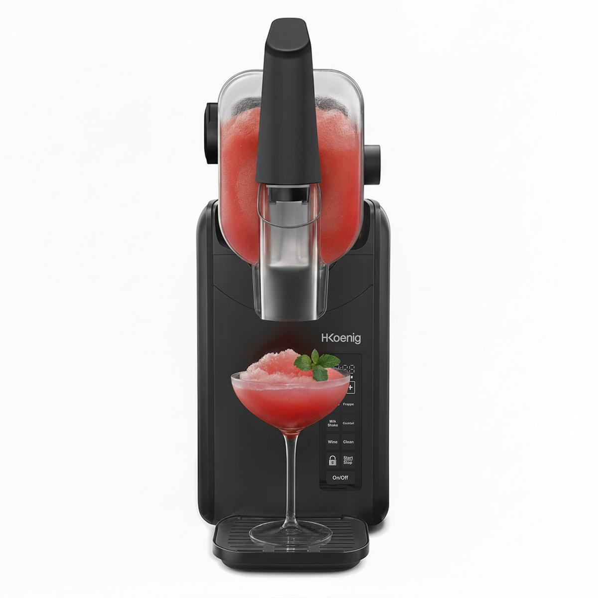 SLUSH-MASCHINE SLH800 Schwarz, mit 5 voreingestellten Modi, 2,5L - Schwarz, Kunststoff (23.7/46.8/45.6cm) - HKoenig