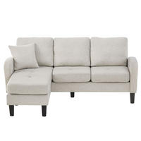 ECKSOFA 166x118x77cm Platzsparend - Hellgrau, Textil (118/166cm) - Raelunyi