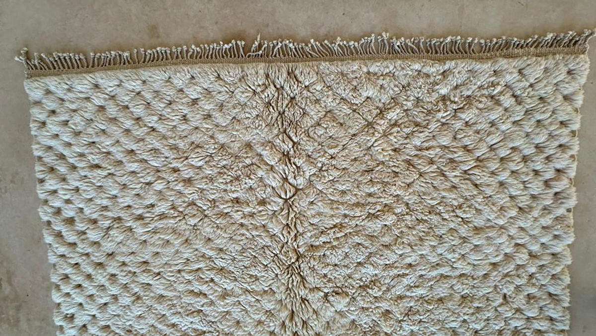 BERBERTEPPICH aus Marokko aus reiner Wolle 200x 300 cm - Beige, Naturmaterialien (200/300cm) - AFK Living