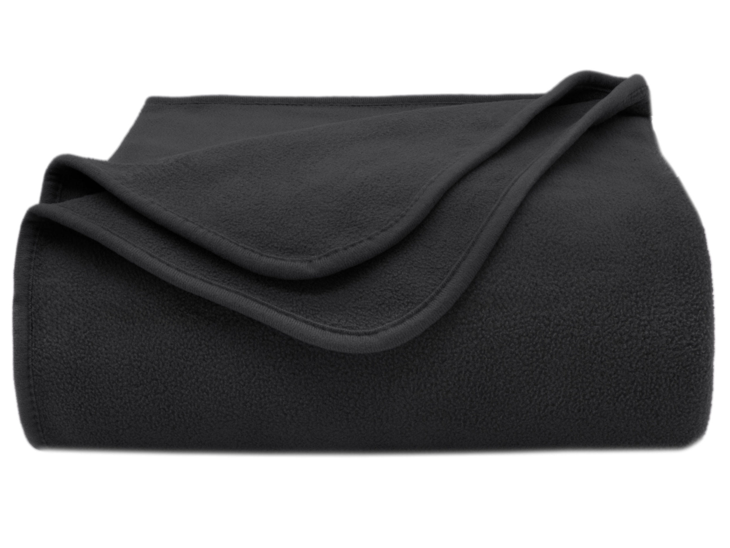 KUSCHELDECKE, 130x170 cm, 100% Polyester, Schwarz - Schwarz, Textil (130/170cm) - Zollner