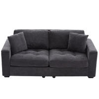 2-SITZER-SOFA DE-35382 mit Stauraum Dunkelgrau - Dunkelgrau, Holzwerkstoff (81.5/84/180cm) - ComfortXL