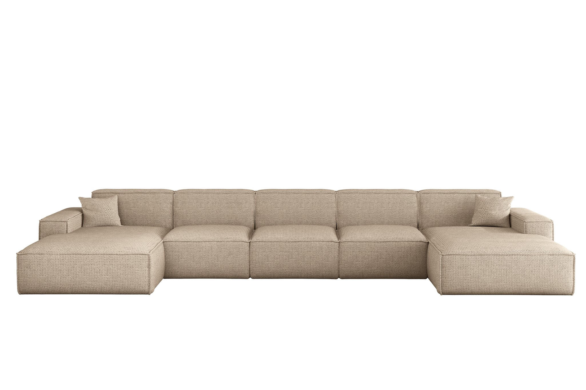 WOHNLANDSCHAFT Celes Premium Xl Artico - Beige, Holzwerkstoff/Textil (462/73/165cm) - Fun Möbel