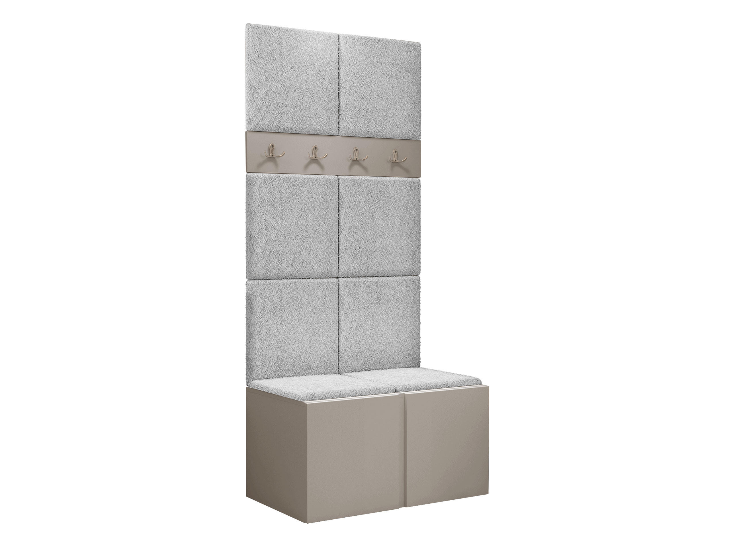 GARDEROBEN-SET Orion IV - Kaschmir/Hellgrau, Holzwerkstoff/Kunststoff (84/186/46cm) - MIRJAN24