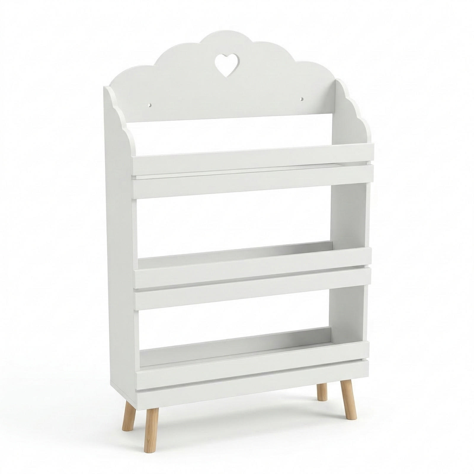 KINDERZIMMERREGAL Nuvu 60/100/18 cm - Weiß, Holzwerkstoff (60/100/18cm) - EDAXO