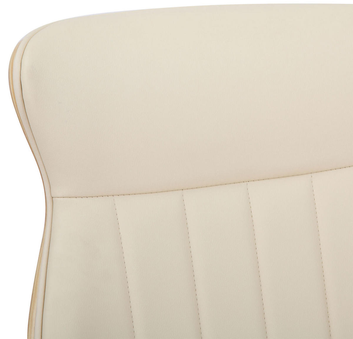 BÜROSTUHL Mellow, Kunstleder Natura/Creme - Creme, Textil/Metall (64/132/65cm) - TPFLiving