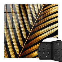 SCHLÜSSELBOX Schwarz 30x30 cm- Türöffnung nach rechts - Elegantes Blatt - Schwarz, Metall (30/30/5cm) - TULUP