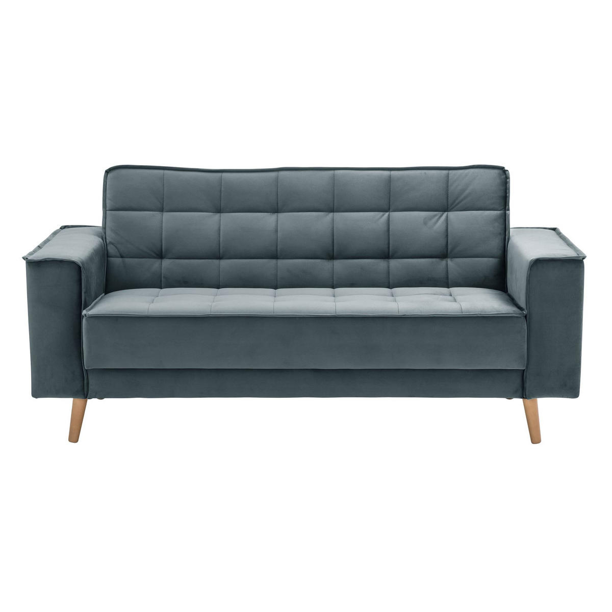 SOFA 2-Sitzer Kavindra Samtvelours azur - Aubergine, Kunststoff (180/84/78cm) - 58aufmkessel