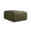 POUF Kunstleder Grün - Schwarz/Olivgrün, Holzwerkstoff/Kunststoff (75/41/90cm) - Makamii