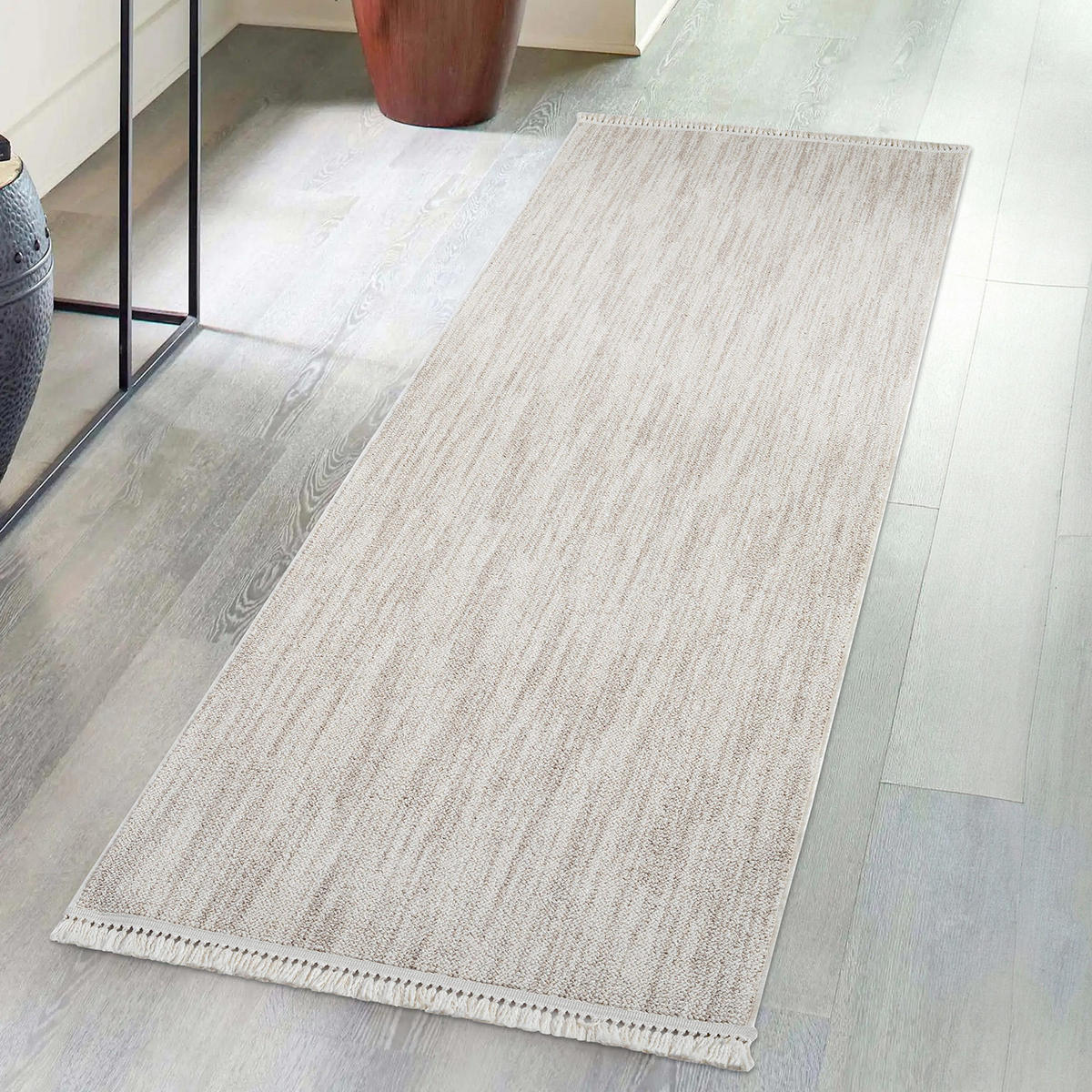 KURZFLOR-TEPPICH Clasico 0052 Taupe 80x300 cm - Taupe, Textil (80/300cm) - carpet city