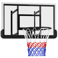 BASKETBALLKORB DE-10354 wandmontiert, gefederter Korb Schwarz - Schwarz, Metall (28/110cm) - ComfortXL