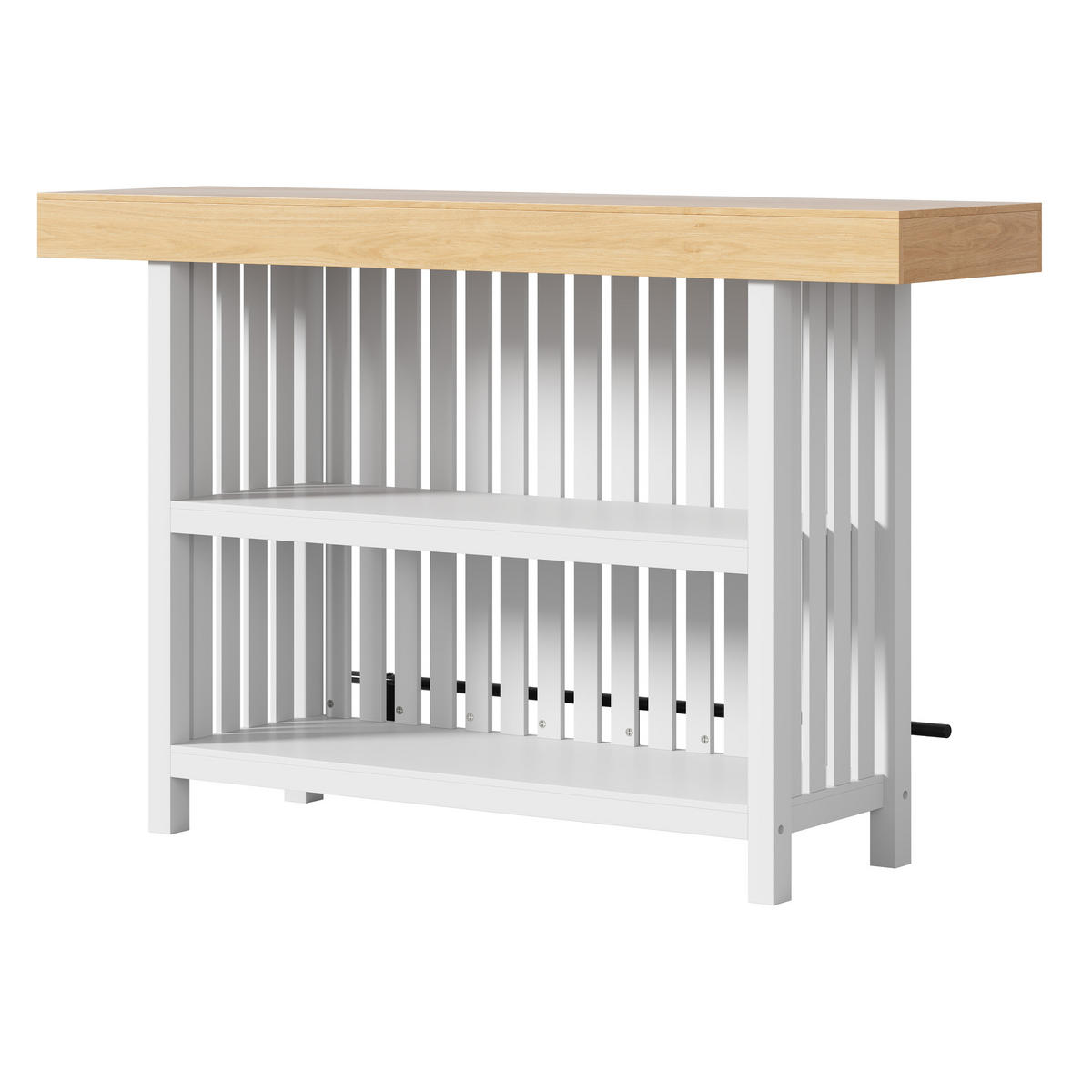 BARTISCH 160/40/105 cm, Weiß - Weiß, Holzwerkstoff (40/105/160cm)