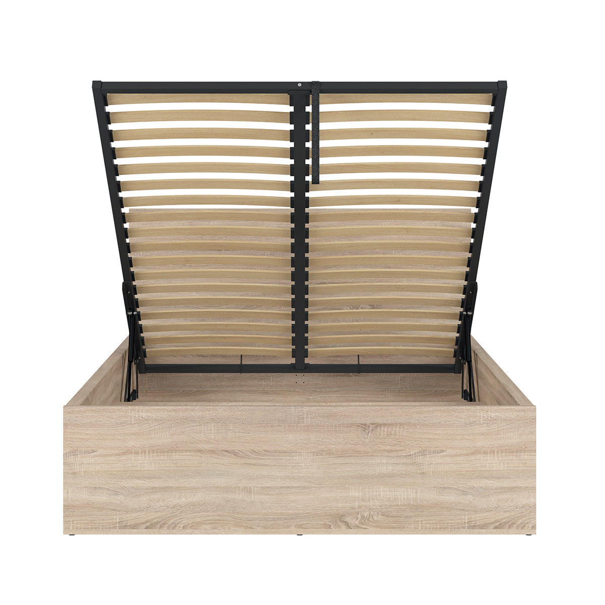 BOXSPRING POSTELJA 140/200 Edwin Svetli les - rjava, leseni material (140/200cm) - Petits-meubles