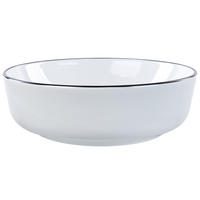 UMYVADLO NA DESKU Bílé 42 cm Keramika Xert - bílá/černá, keramika (42/14/42cm) - Beliani