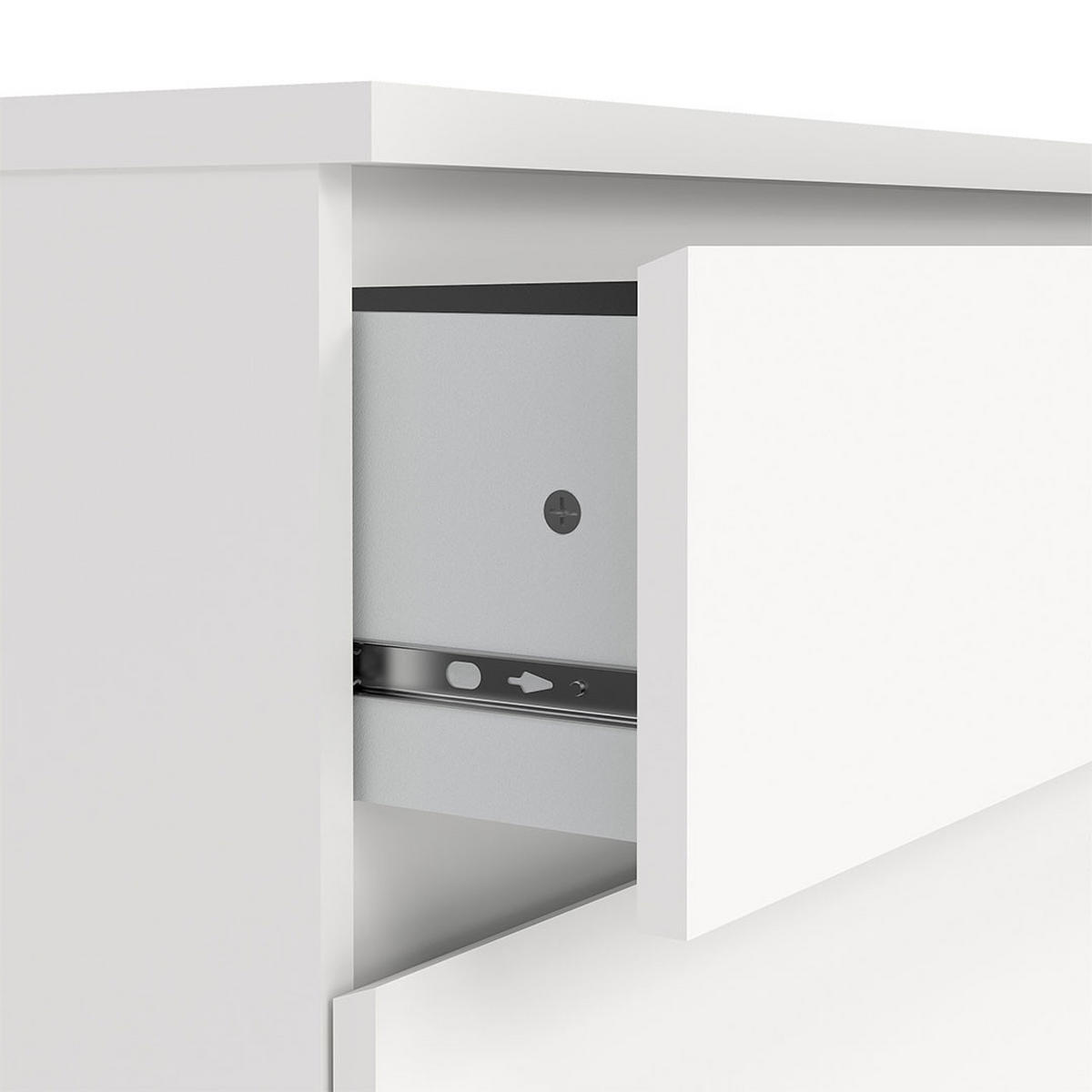KOMMODE, Naia, Weiß, Holzwerkstoff, 77 x 50 x 71 cm - Weiß, Holzwerkstoff (77/71/50cm) - ebuy24