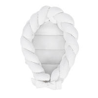 BABYKOKON MIT ZOPF, Boucle, weiß - Weiß, Textil (47/70cm) - MeowBaby