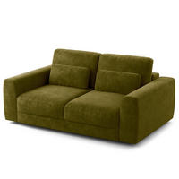 2-SITZER SOFA - Schwarz/Grün, Kunststoff/Textil (182/80/117cm) - home24