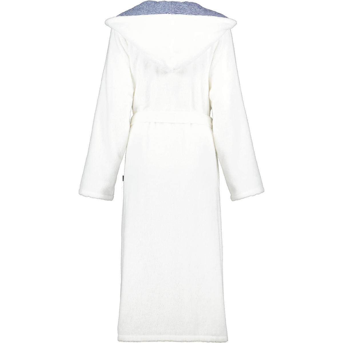 BADEMANTEL DAMEN KAPUZE CLASSIC 4345 WEISS-BLAU - 601 - Weiß, Textil (XSnull) - Cawoe