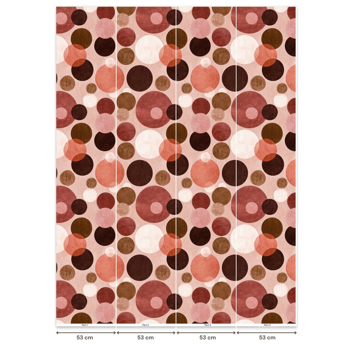 TAPETE - Kreise - Modern - Farbenfroh - 200x280 cm - Multicolor, Papier (200/280cm) - OnlyWow