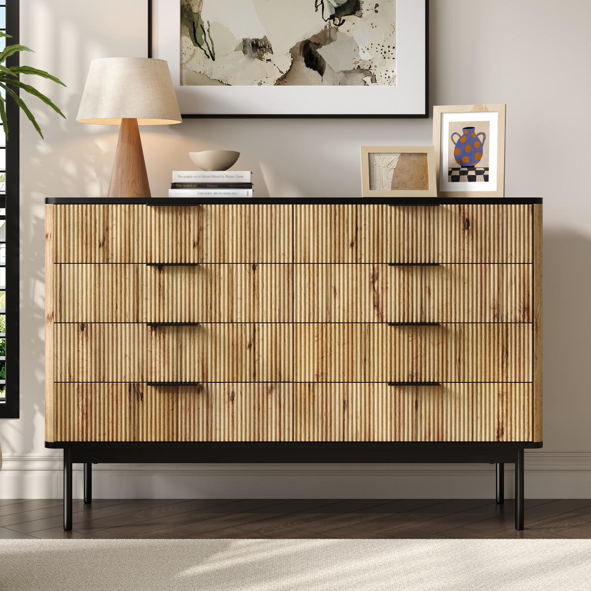 SIDEBOARD 120x39x80 cm Wohnzimmer - Naturfarben, Holz (120/80/39.5cm) - LEBENLANG