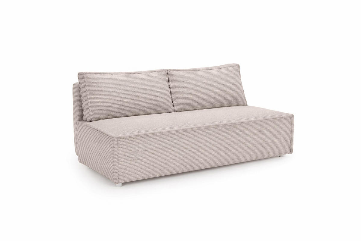 SCHLAFSOFA Mit Bettkasten DUO, Stoff Poso, Beige - Beige, Holz (198/89/90cm) - Kaiser Möbel