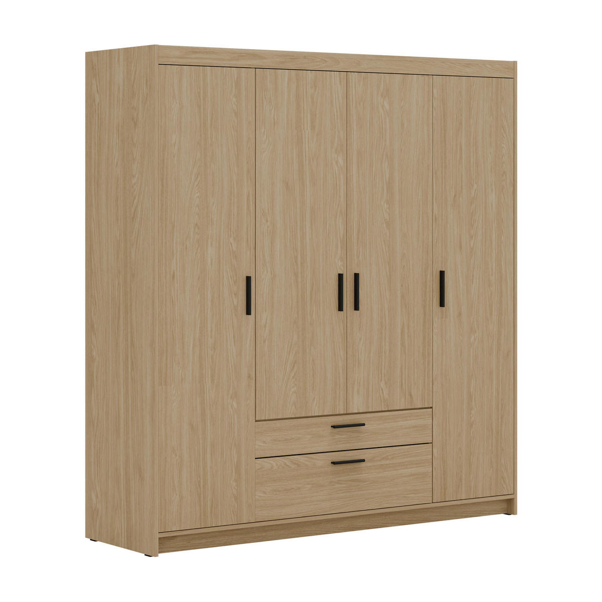KLEIDERSCHRANK Storicos Geölte Eiche 176,3/190,5/53 cm - 4T2S Modern mit Schubladen - Eichefarben, Holzwerkstoff/Kunststoff (176.3/190.5/53cm) - AX Living