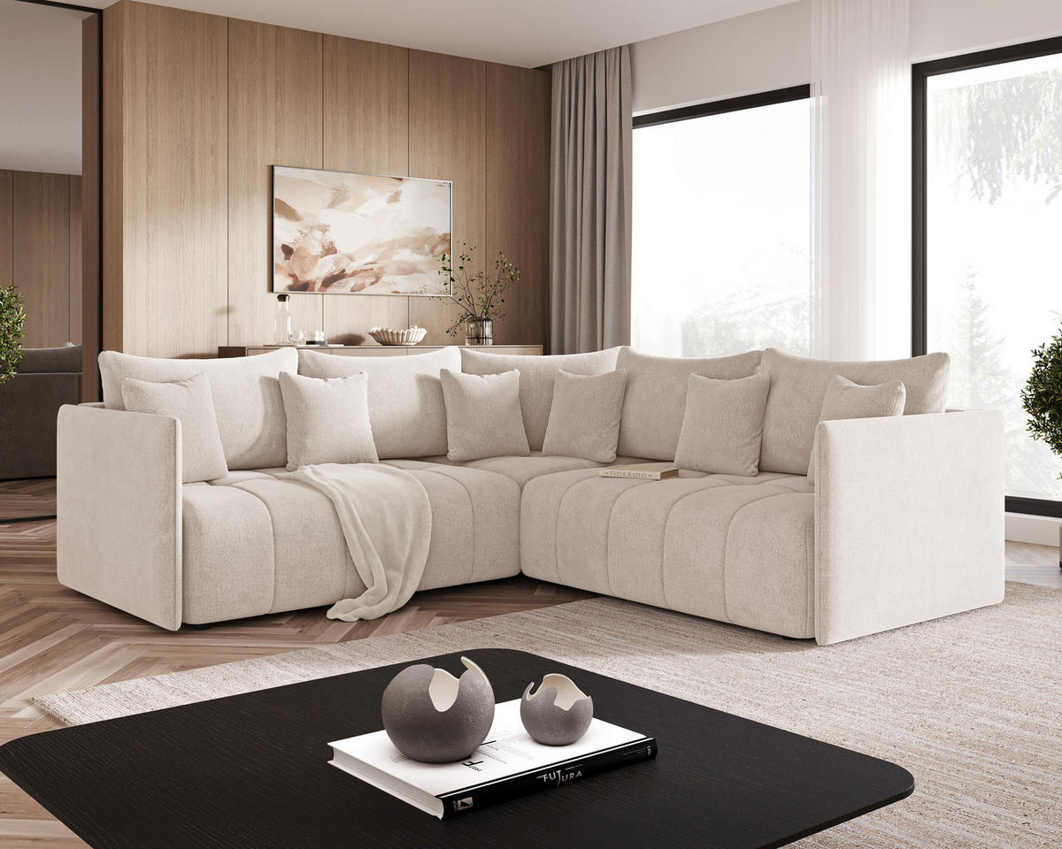 ECKSOFA Ardi Beige - Beige, Holz/Textil (231/231cm) - Graingold