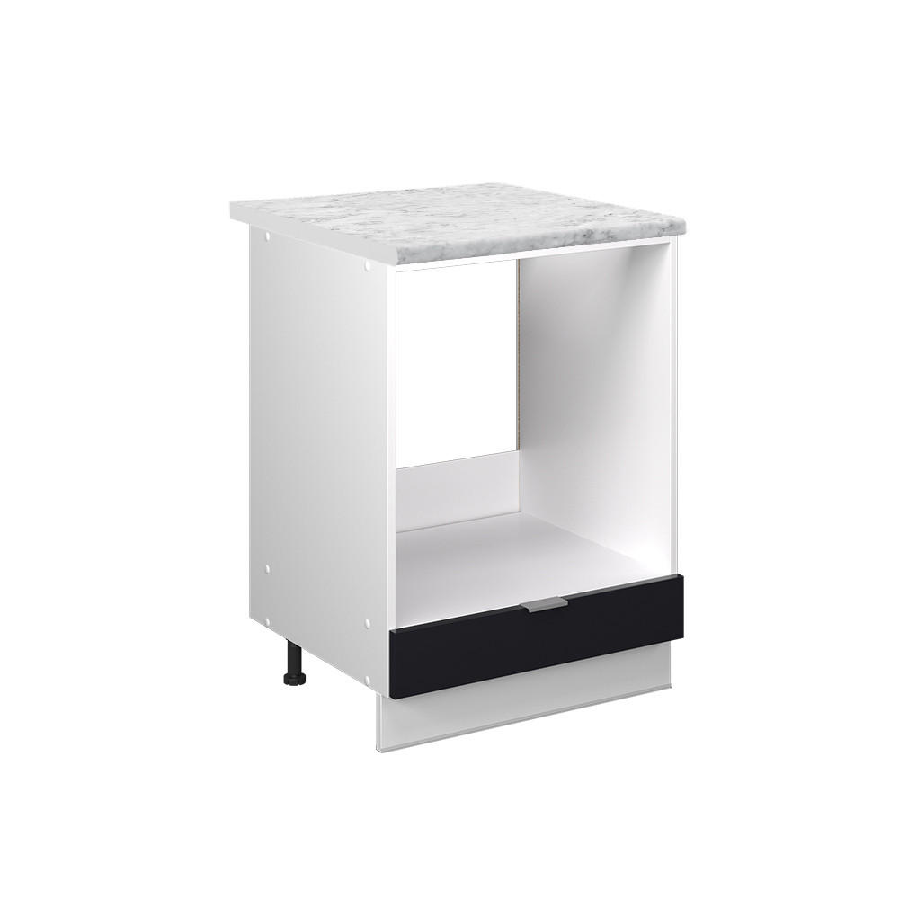 SPISKONVERTERINGSSKÅP Fame-Line Svart randig 60 cm , AP Marble Svart, Vit 82/60/60 cm