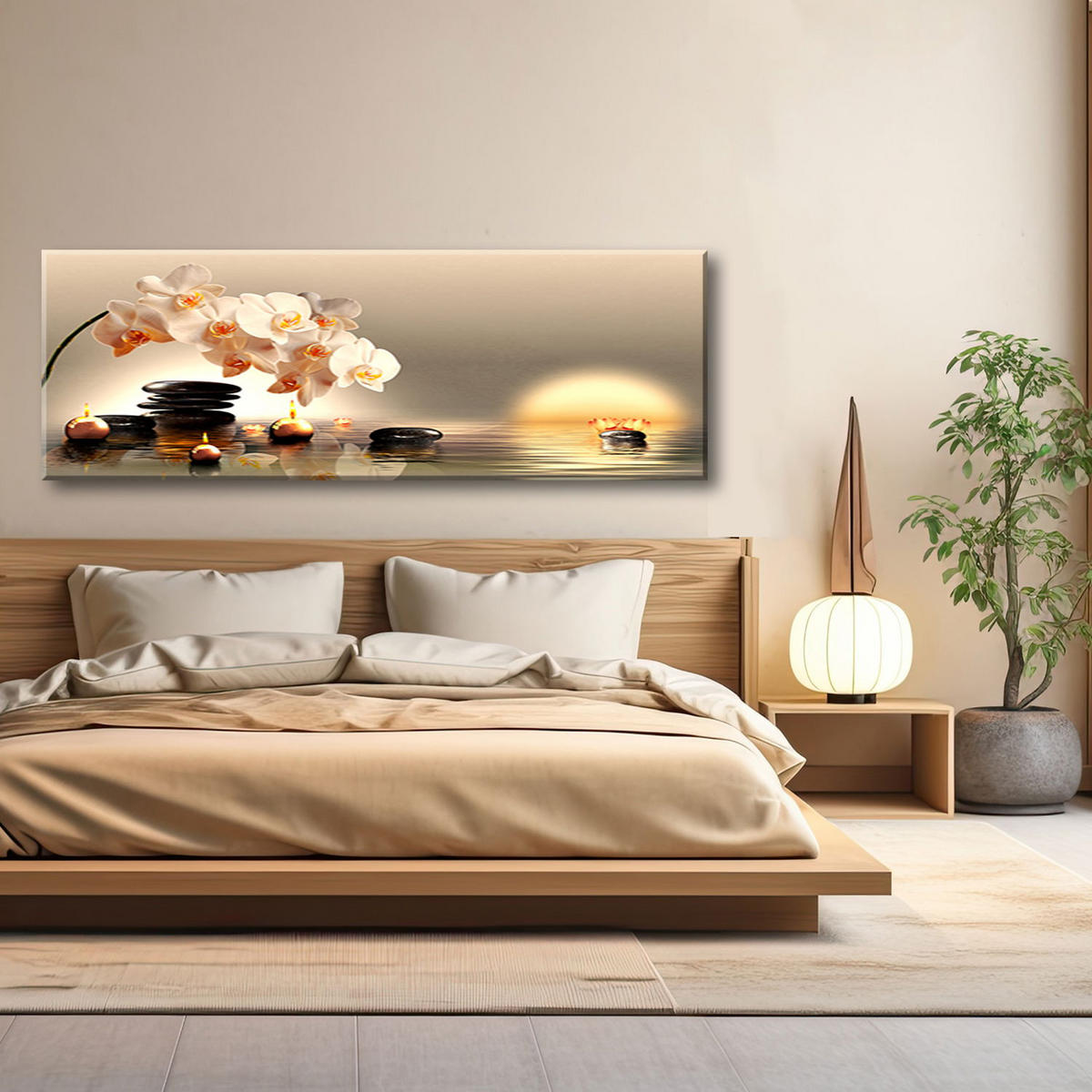 KUNSTDRUCK Beige 120/40 cm - Beige, Textil (120/40cm) - KUNSTLOFT