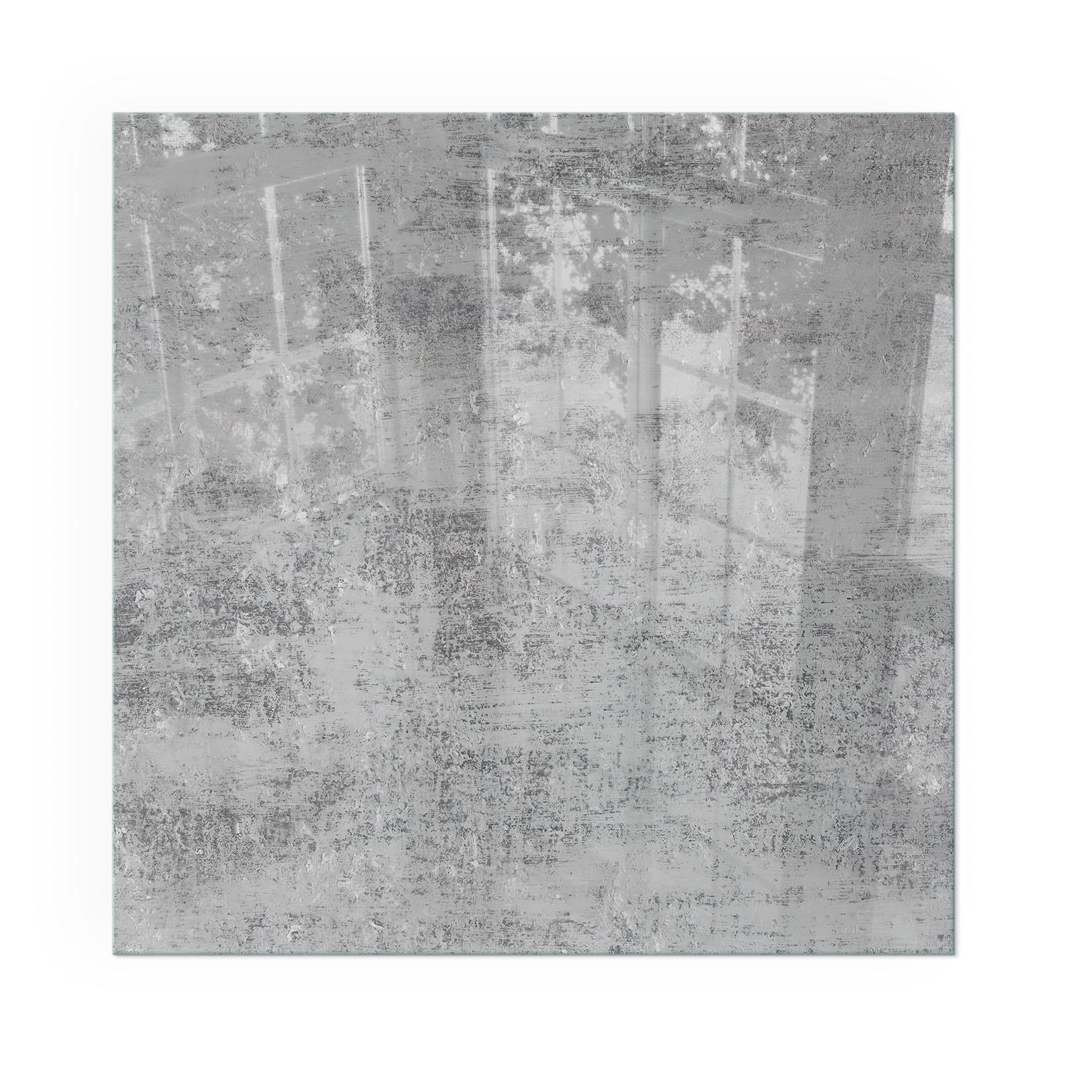 GLASPLATTE für Kamin 60x60 cm - Grau, Glas (60/60/0.4cm) - TULUP