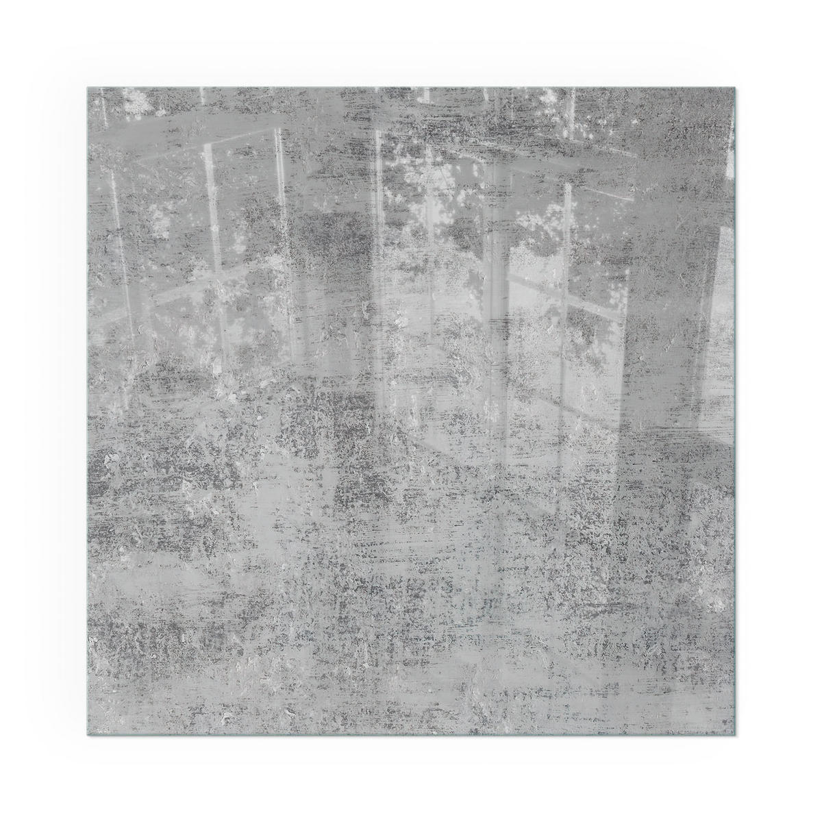 GLASPLATTE für Kamin 60x60 cm - Grau, Glas (60/60/0.4cm) - TULUP