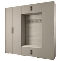 GARDEROBEN-SET 236,7/250/47 - Kaschmir/Beige, Holz/Kunststoff (250/236.7/47cm) - Abiks Möbel