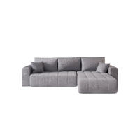 ECKSOFA mit Schlaffunktion MILO R Monolith 70 Rechts - Hellgrau, Textil (280/175cm) - Bedante