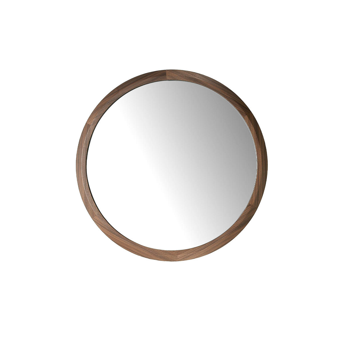 WANDSPIEGEL Wandspiegel Runden walnussfarbenes Holz Ø90/4 cm - Walnussfarben, Holz (90/4/90cm) - ANGEL CERDA