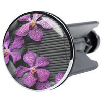WASCHBECKENSTÖPSEL Vanda - Violett, Kunststoff/Metall (4/7/7cm) - Sanilo