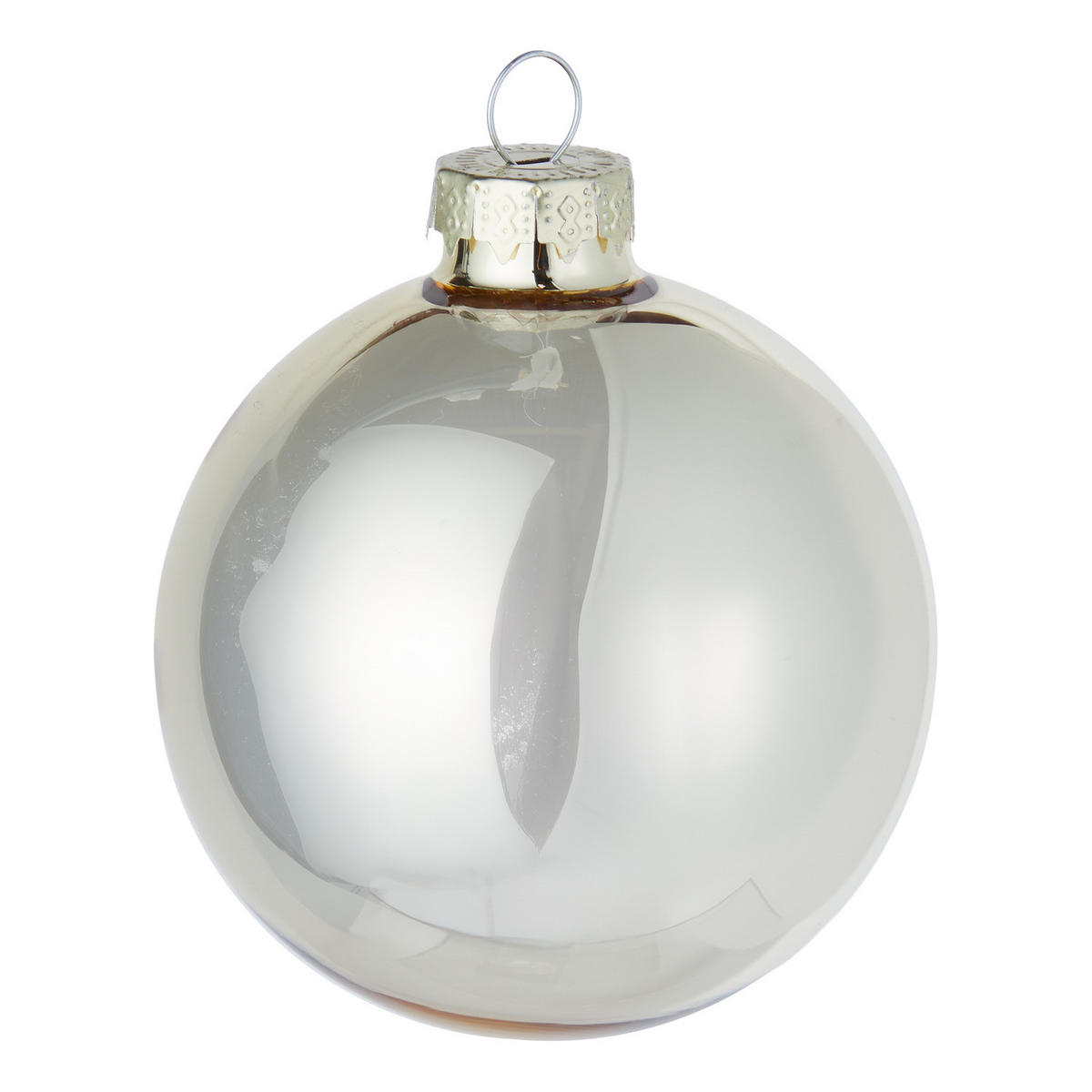 CHRISTBAUMKUGEL (6er-Set) Hang On Kugel Ø8cm - Champagner, Glas (8/8/8cm) - Butlers