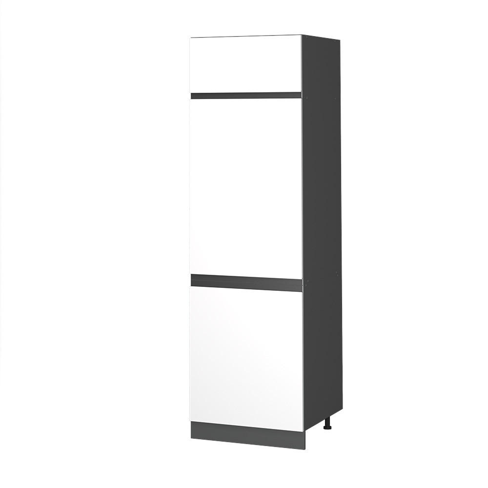 KÜHLUMBAUSCHRANK R-Line Weiß 60 cm J-Shape - Anthrazit/Weiß, Holzwerkstoff (60/206.8/57.2cm) - Vicco