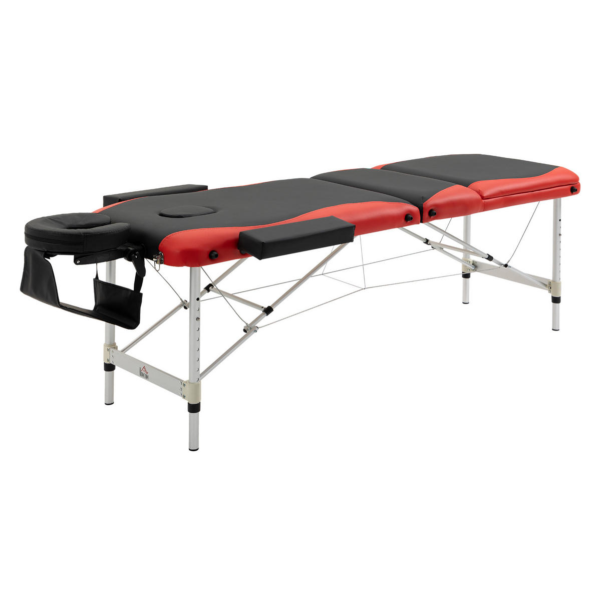 MASSAGELIEGEN höhenverstellbarer Massagetisch Massagebett Aluminium Kunststoff - Multicolor, Metall (81/84/215cm) - HOMCOM
