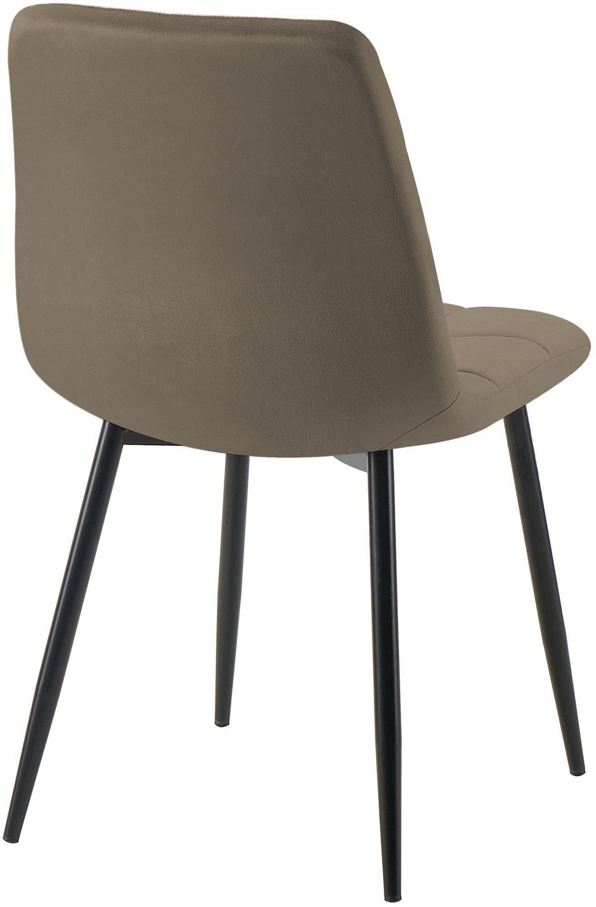 STUHL Samt Taupe - Taupe, Textil/Metall (45/84/55cm) - CLP