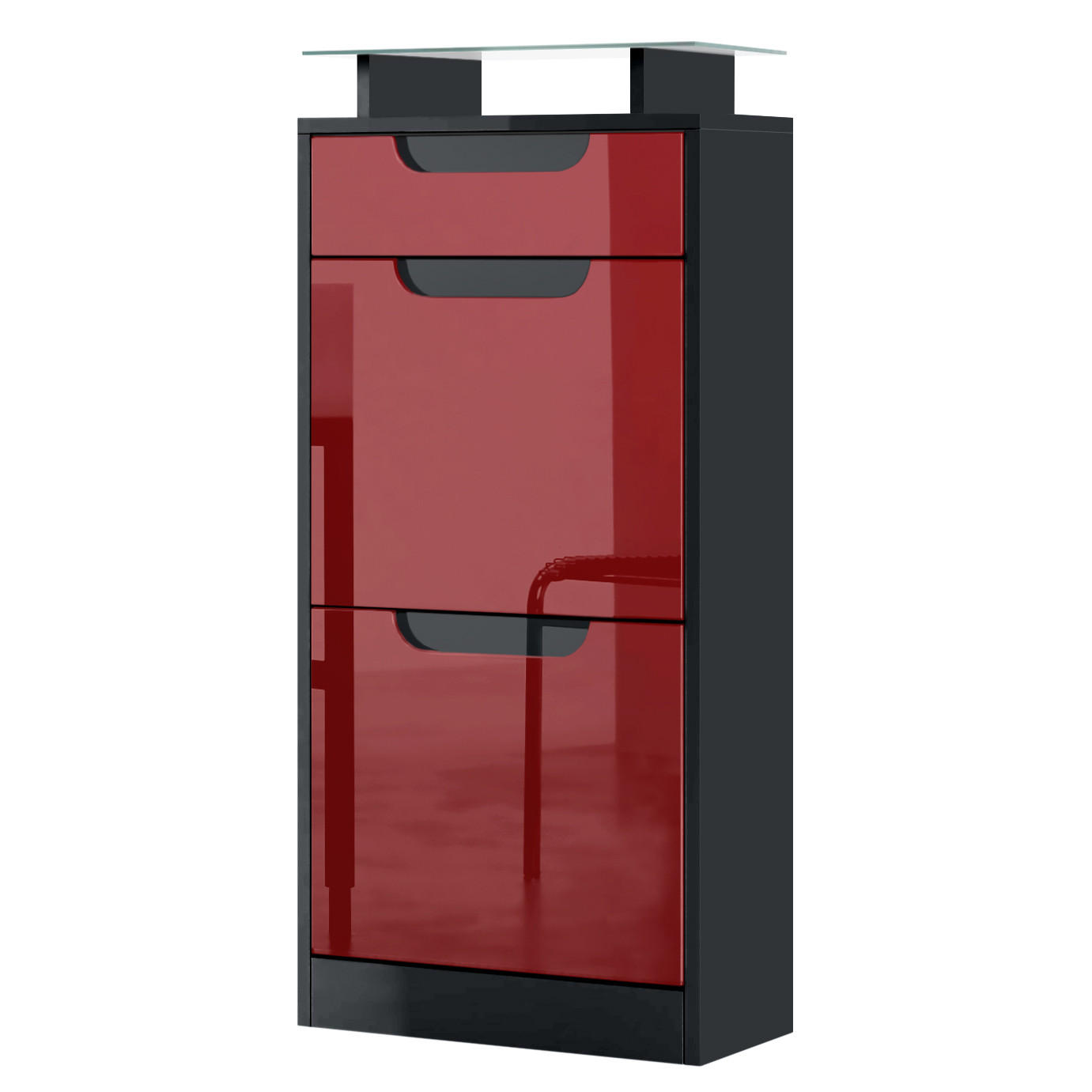Vladon Schuhschrank Bordeaux 46x104x23 cm