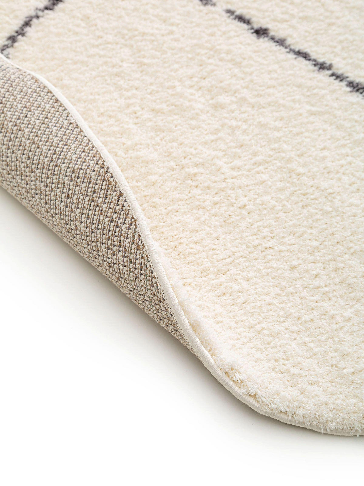 HOCHFLORTEPPICH rund Benno Cream ø 120 cm rund - Creme, Textil (120/120cm) - benuta Nest